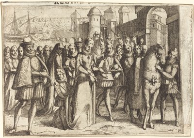 Llegada a Valencia [recto] de Jacques Callot