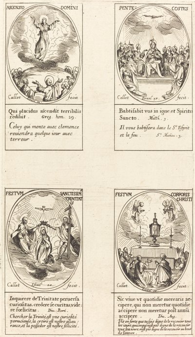 Ascensión, Pentecostés, Trinidad, Corpus Christi de Jacques Callot