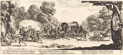 Ataque a un carruaje de Jacques Callot