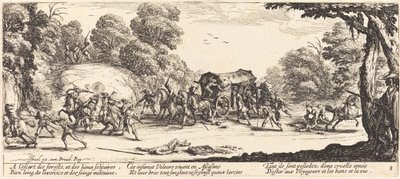 Ataque a un carruaje de Jacques Callot