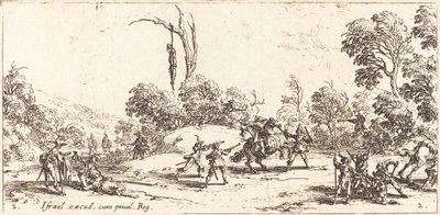 Atacando viajeros en la carretera de Jacques Callot