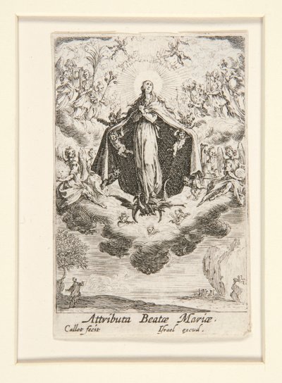 Atribuciones de la Virgen, n. 14 de La vida de la Virgen de Jacques Callot