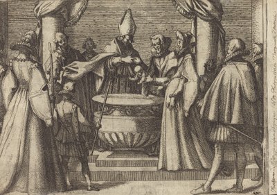 Bautismo del Príncipe de España [verso] de Jacques Callot