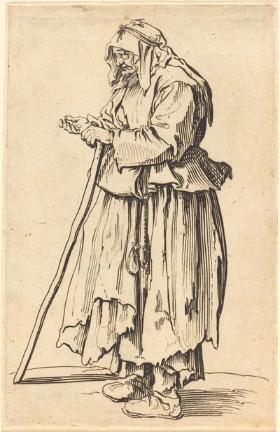 Mendiga Recibiendo Caridad de Jacques Callot