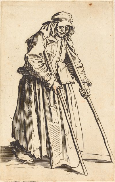 Mendiga con muletas de Jacques Callot