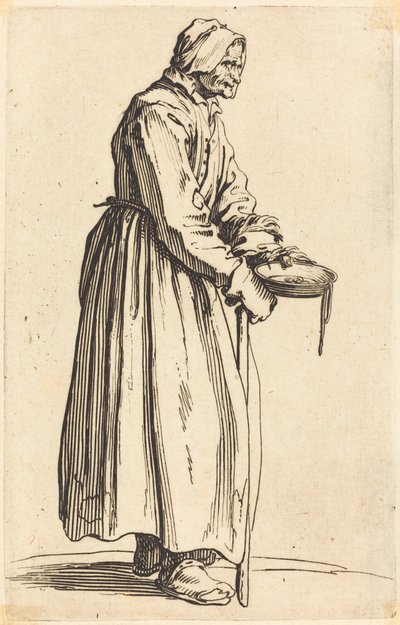 Mendiga con sartén de Jacques Callot