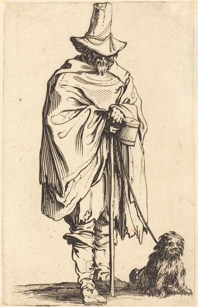 Mendigo con perro, c.1622 de Jacques Callot