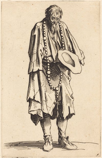 Mendigo con rosario de Jacques Callot