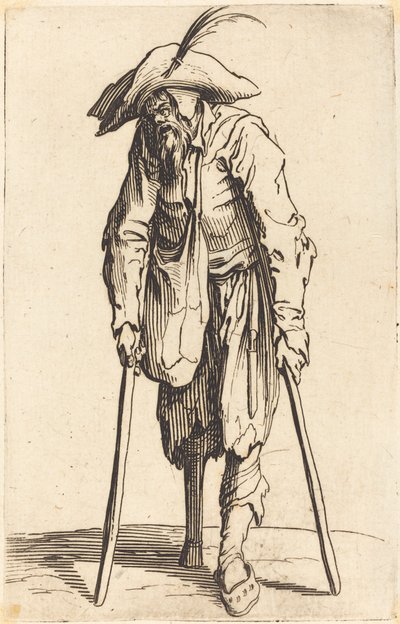 Mendigo con Pierna de Madera de Jacques Callot