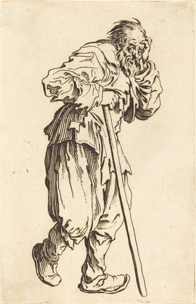 Mendigo con un Bastón, c. 1622 de Jacques Callot