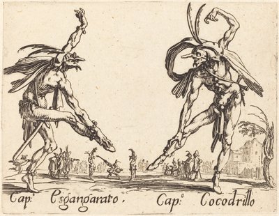 Capitán Esgangarato y Capitán Cocodrillo de Jacques Callot