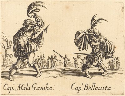Cap. Mala Gamba y Cap. Bellavita de Jacques Callot