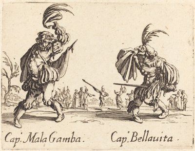Cap. Mala Gamba y Cap. Bellavita de Jacques Callot