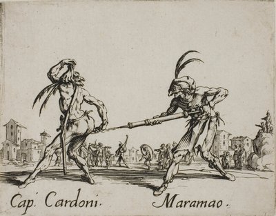 Capitán Cardoni - Maramao, placa 22 de Balli di Sfessania de Jacques Callot