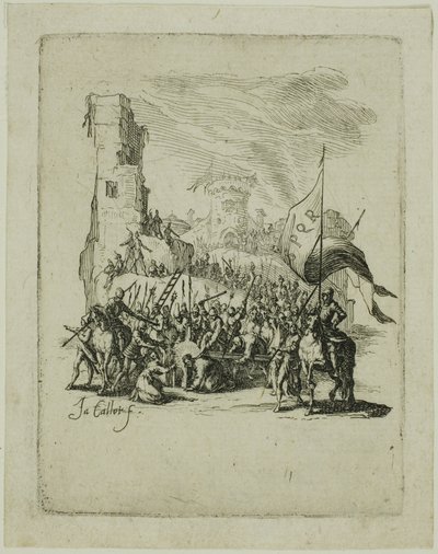 Cristo cargando la cruz, de La Pequeña Pasión de Jacques Callot