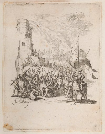 Cristo cargando la cruz, n. 10 de 11 de La Petite Passion de Jacques Callot