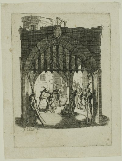 Cristo Coronado de Espinas, de La Pequeña Pasión de Jacques Callot