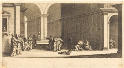 Cristo lavando los pies de los apóstoles de Jacques Callot