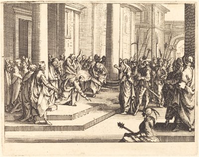 Cristo y la mujer sorprendida en adulterio de Jacques Callot
