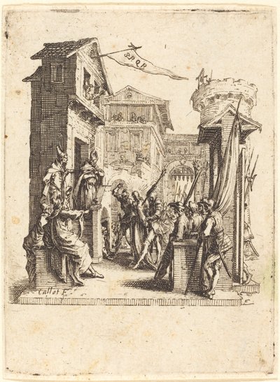 Cristo ante Caifás, c. 1624-1625 de Jacques Callot