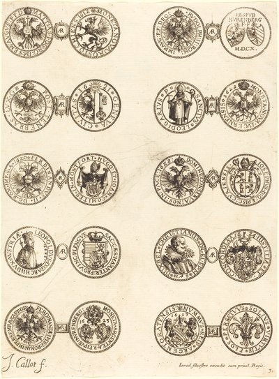 Monedas [lámina 3] de Jacques Callot