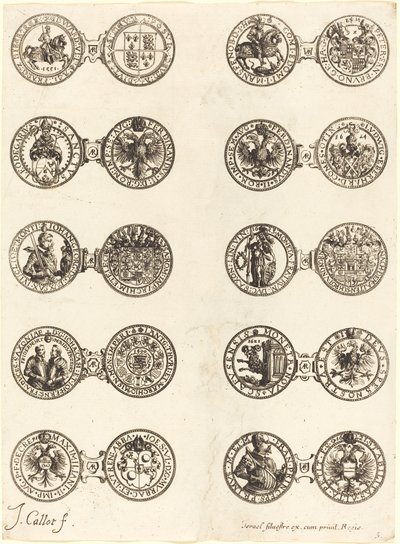 Monedas [lámina 5] de Jacques Callot