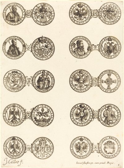 Monedas (lámina 6) de Jacques Callot