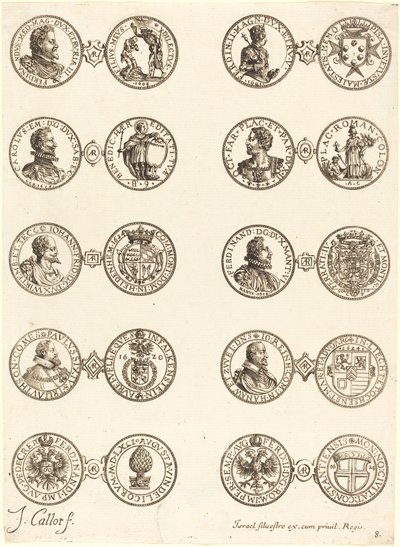 Monedas [lámina 8] de Jacques Callot