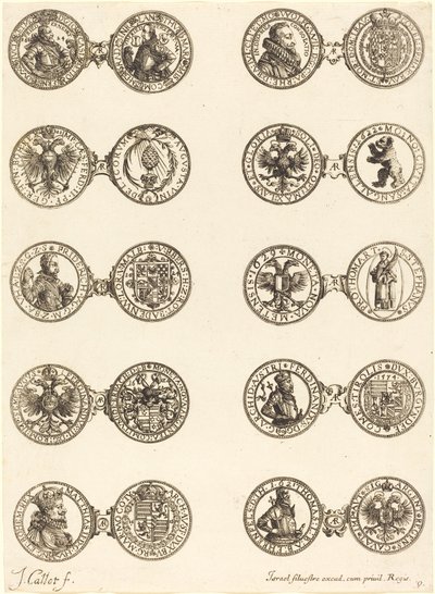 Monedas [plato 9] de Jacques Callot
