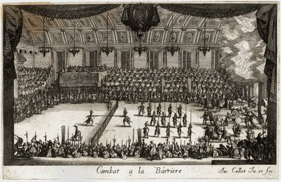 Combat a la barriere: el torneo ... (grabado) de Jacques Callot