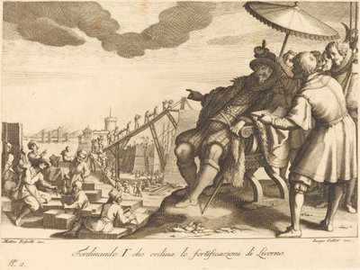 Construcción y Fortificación del Puerto de Livorno de Jacques Callot