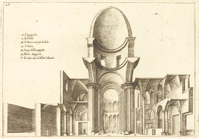 Sección Transversal de una Iglesia de Jacques Callot