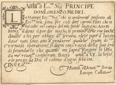 Dedicatoria a Don Lorenzo de