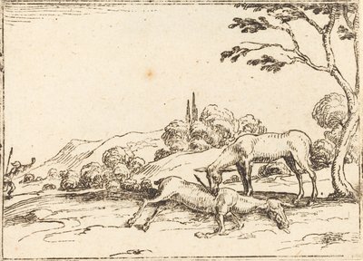 Cierva Llorando a su Potro de Jacques Callot