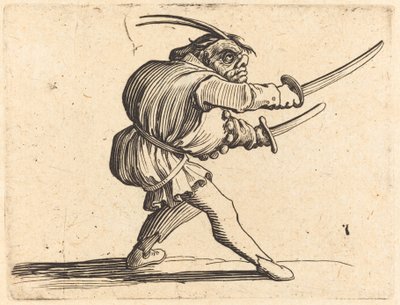 Duelista con dos sables de Jacques Callot