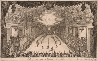 El duque Carlos IV llega a pie, de Combat à la Barrière de Jacques Callot