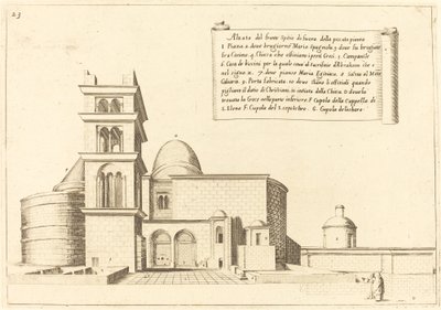 Elevación de una iglesia de Jacques Callot