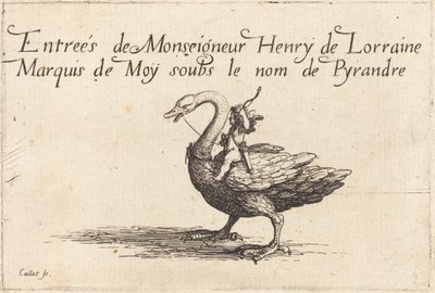 Entrada de Monseigneur Henry de Lorraine, Marqués de Moy, bajo el nombre de Pirandre de Jacques Callot