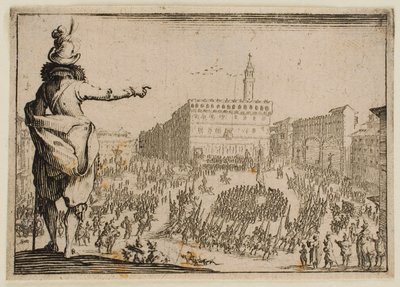 Fiesta en la Piazza Signoria de Florencia, de «Los caprichos» (edición de Florencia) de Jacques Callot