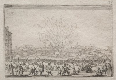 Fireworks on the Arno de Jacques Callot