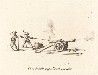 Disparando el Cañón, 1634-1635 de Jacques Callot
