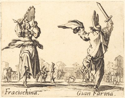 Fracischina y Gian Farina de Jacques Callot