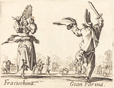 Fracischina y Gian Farina de Jacques Callot