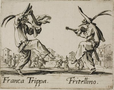 Franca Trippa - Fritellino, plato 23 de Balli di Sfessania de Jacques Callot