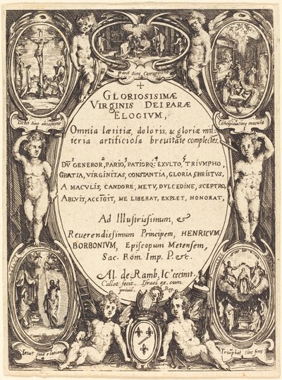 Frontispicio para "Gloriosissimae" de Jacques Callot