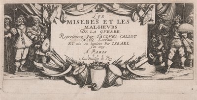 Frontispicio de Las grandes miserias de la guerra de Jacques Callot