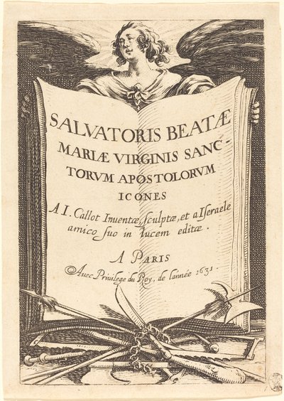 Frontispicio para "Los Grandes Apóstoles" de Jacques Callot