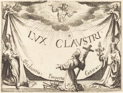Frontispicio para "La luz del claustro" de Jacques Callot