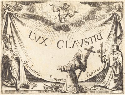 Frontispicio para "La luz del claustro" de Jacques Callot