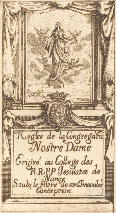 Frontispicio para Las Reglas de la Orden de Nuestra Señora de Jacques Callot
